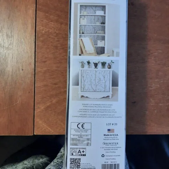 NuWallpaper by Brewster NU1412 Grey Woods Peel & Stick Wallpaper Roll 20.5”x18’ - Picture 2 of 4